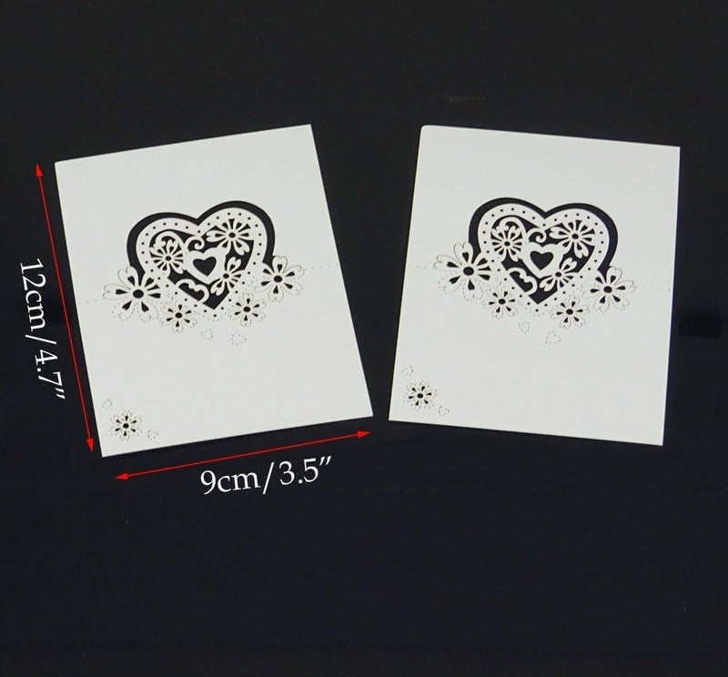 yueton Pack of 50 Cut Heart-Shaped Hollow Wedding Table Number Name Place Card Wedding Party Decoration - Image 5